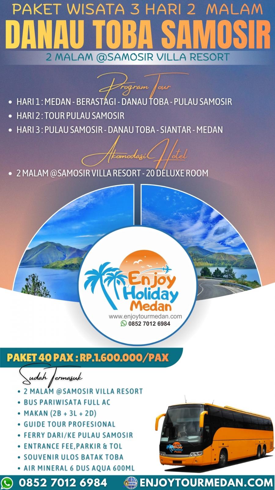 3D2N Medan Berastagi Highland Lake Toba Tour