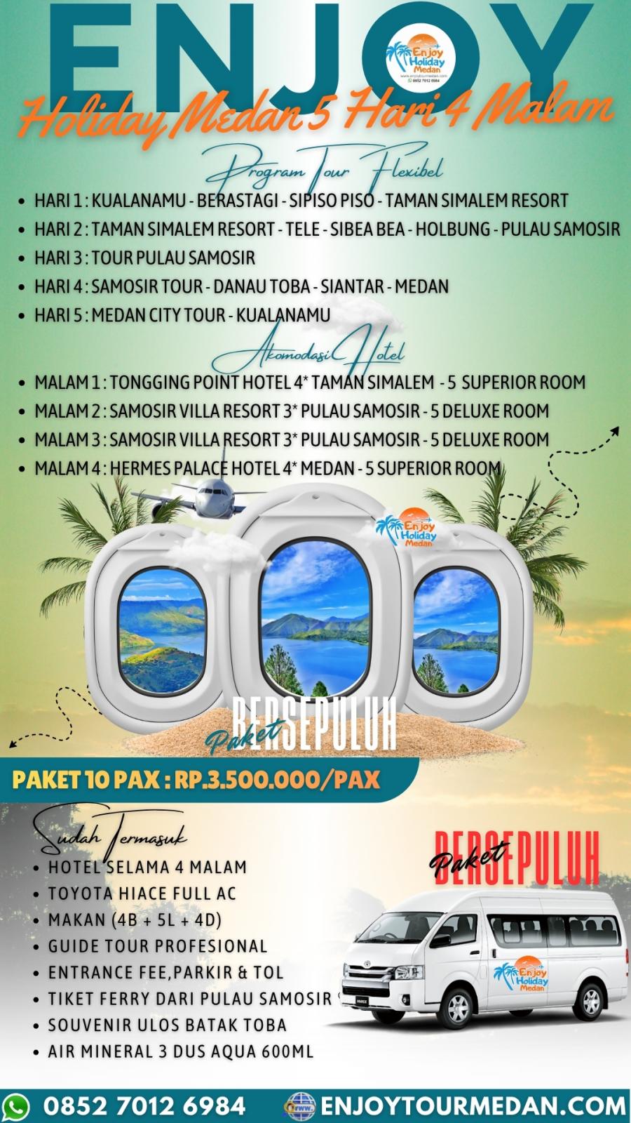 Paket Wisata Danau Toba Samosir 5D4N