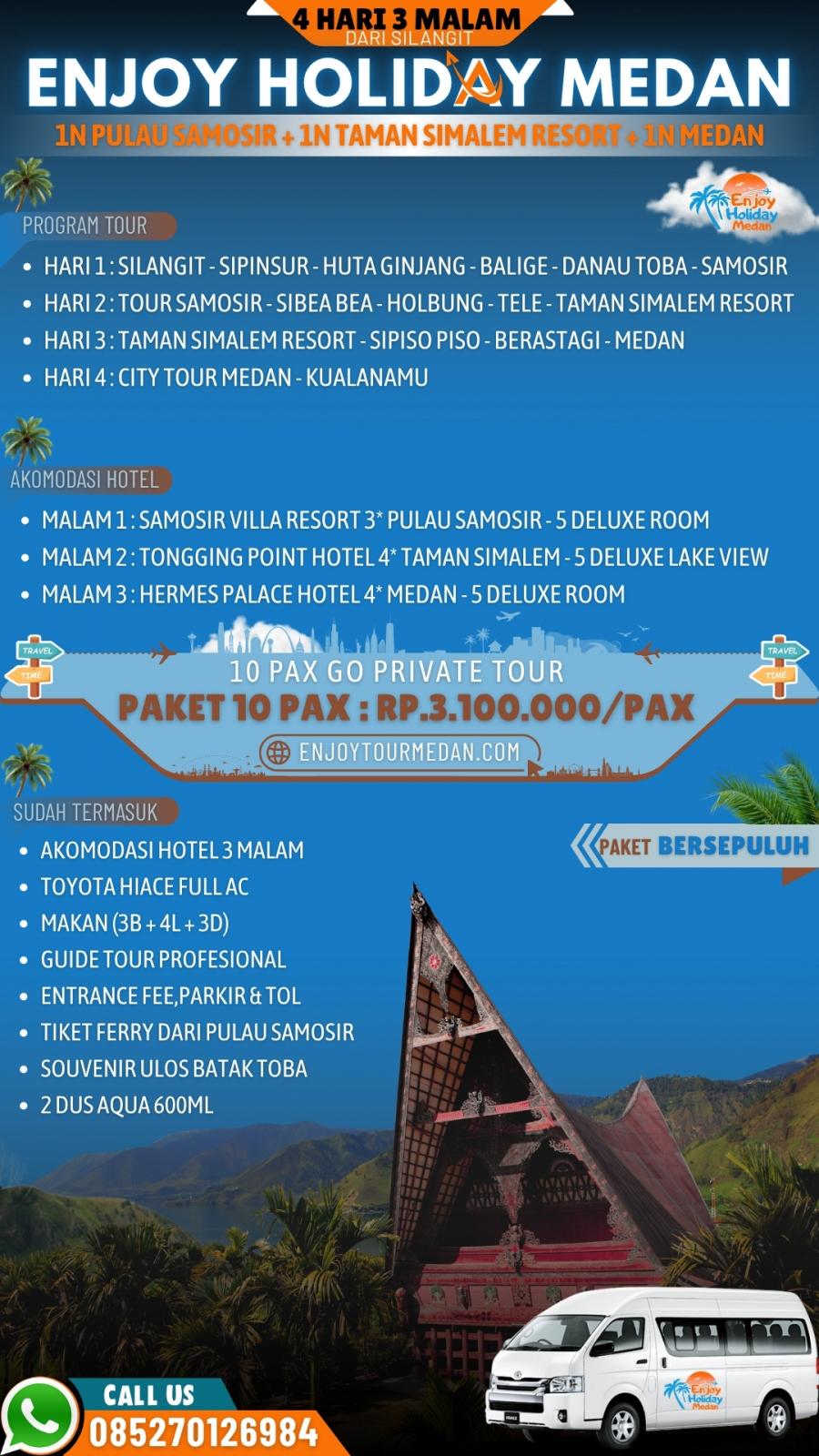 Tour Danau Toba Dari Silangit