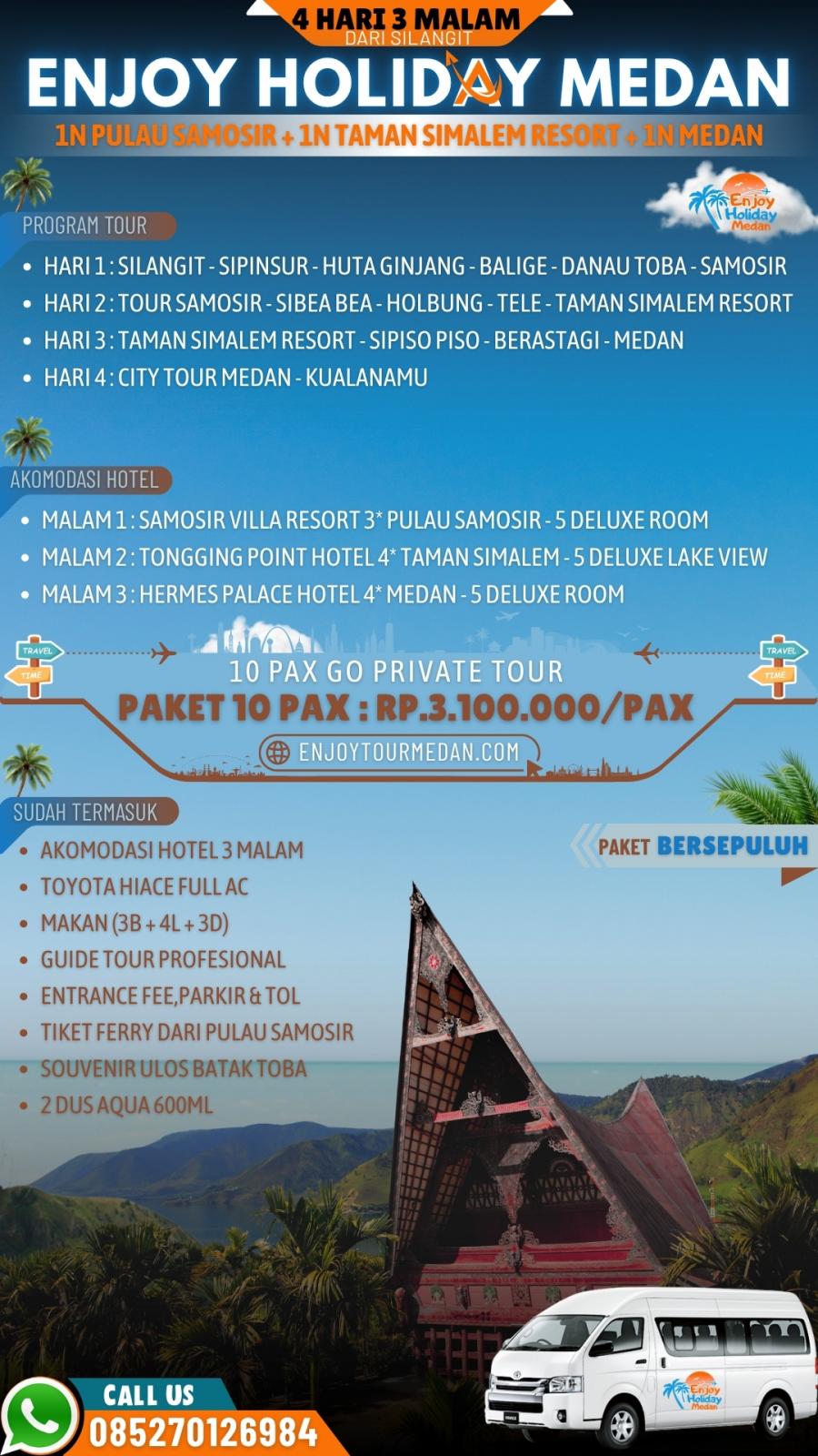 Tour Danau Toba Dari Silangit