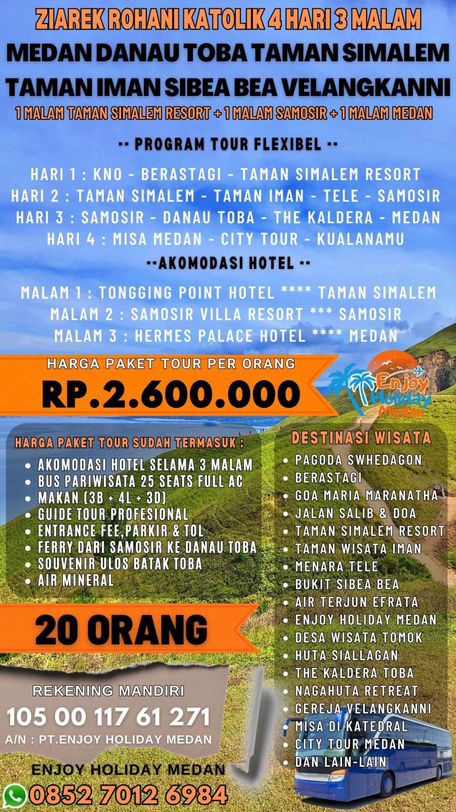 Wisata Rohani Medan Nagahuta 3 Hari 2 Malam